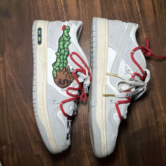 Customized Money Dollar Bill Nike White Dunks lot 01 50 main image 8